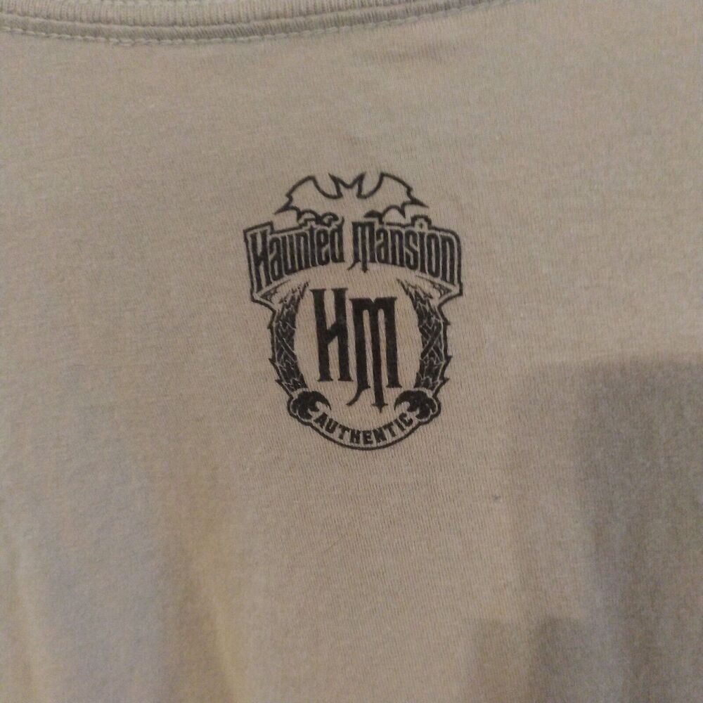 Disneyland Walt Disney World Haunted Mansion Gray Cotton T-Shirt Size L - Picture 5 of 9